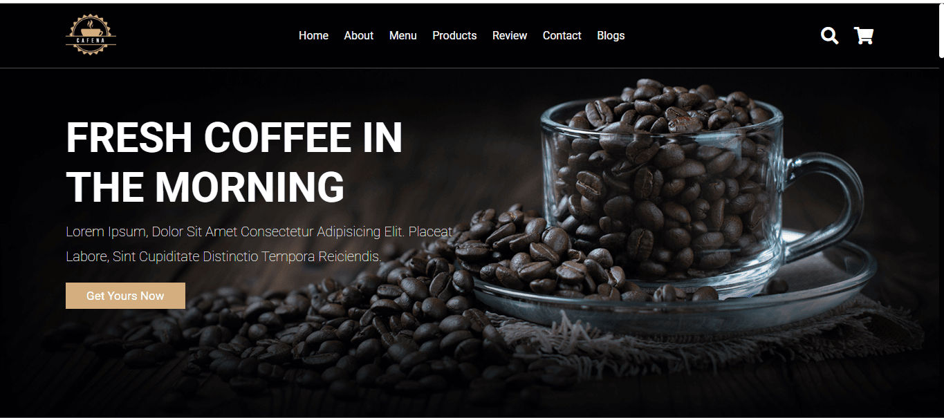 Cafena Coffee Experience โ website preview